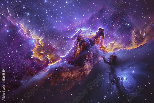 Cosmic Dream: A Starry Nebula in Space