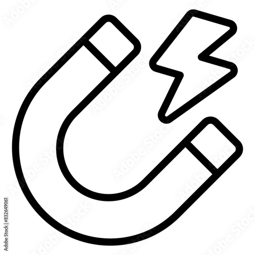 Editable design icon of magnet 

