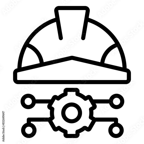 Modern design icon of hard hat

