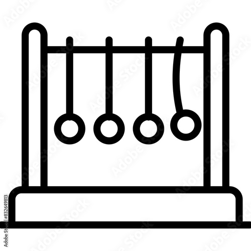 An editable design icon of newton's cradle 

