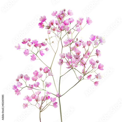 Pink Cherry Blossom and Lilac Branch