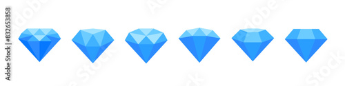 Diamond vector. Diamond icon set.