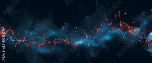 A dynamic line graph illustrating a sudden decrease in stock prices, signaling a market correction and economic turbulence.