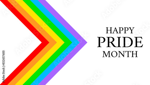 Happy pride month. Abstract rainbow design. Love is love, rainbow flag, lgbt pride. June 2024. Background template. Human rights and tolerance