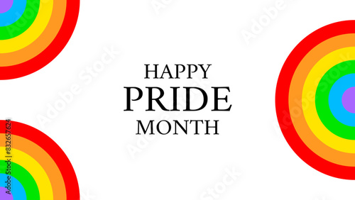 Happy pride month. Abstract rainbow design. Love is love, rainbow flag, lgbt pride. June 2024. Background template. Human rights and tolerance