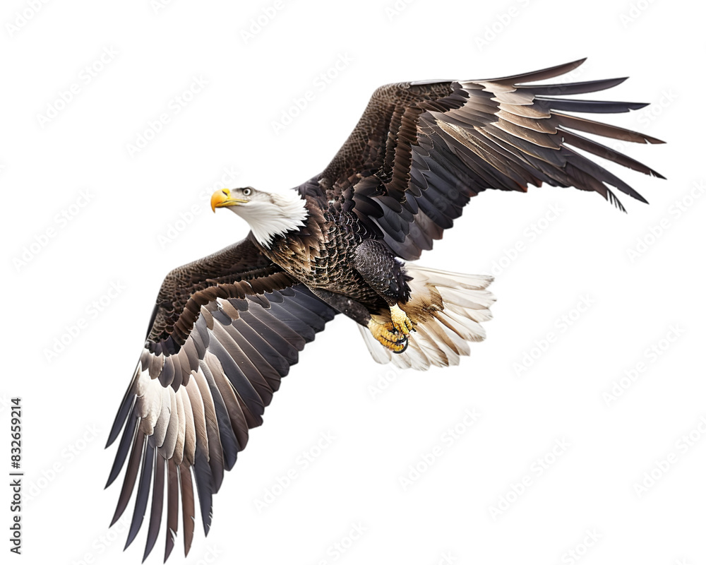 Bald Eagle in Flight on transparent background Bald Eagle in Flight on transparent background