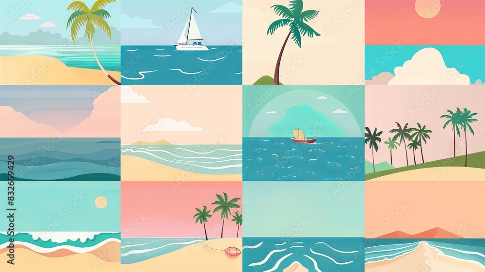 Obraz premium evening landscape background