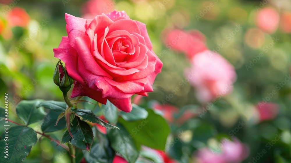 A lovely smooth rose growing in the garden A lovely smooth rose growing in the garden