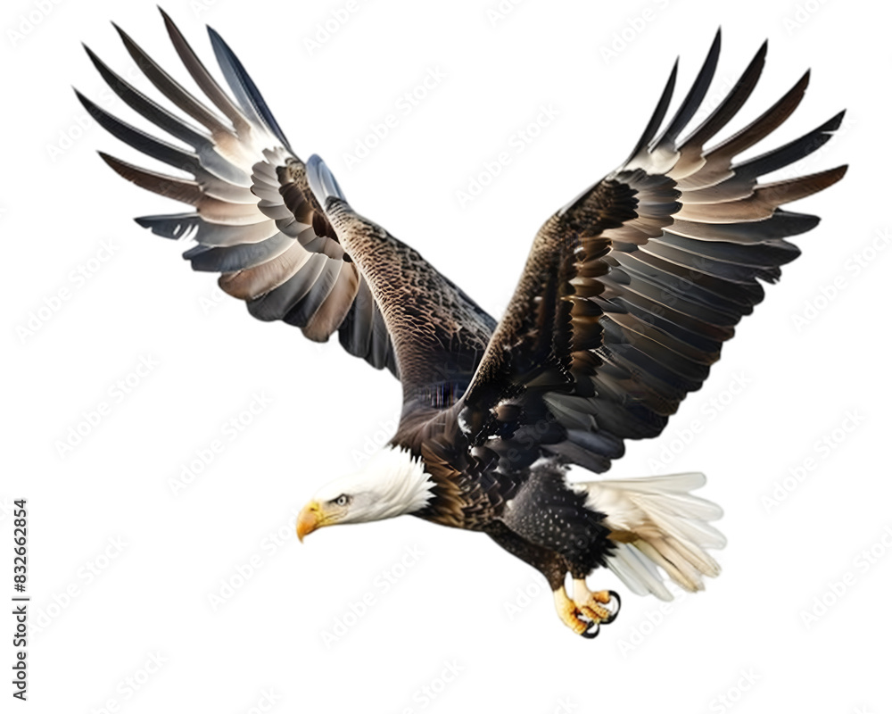 American bald eagle on transparent background American bald eagle on transparent background