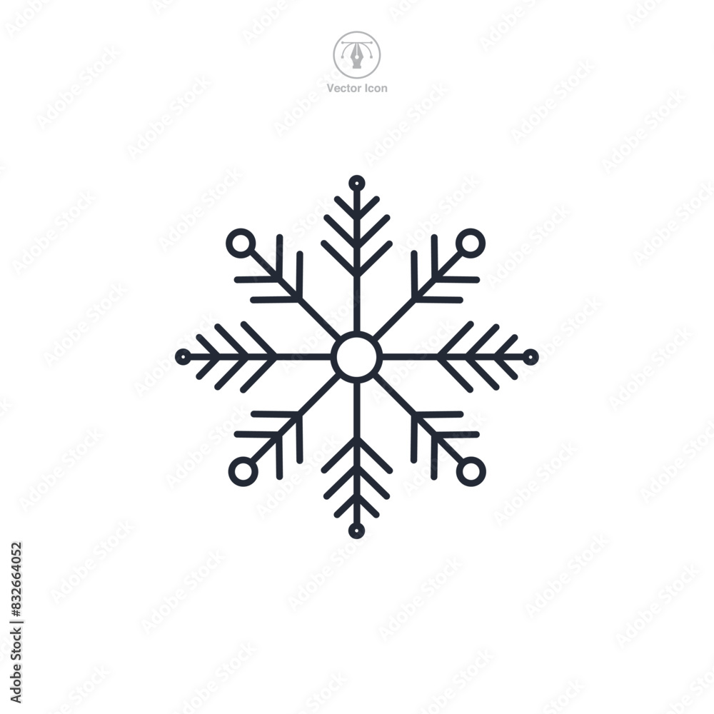 Snowflake Icon theme symbol vector illustration isolated on white background Snowflake Icon theme symbol vector illustration isolated on white background