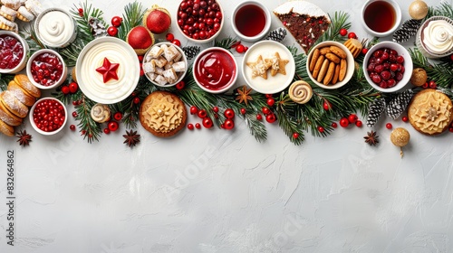  A white table laden with various desserts Dessert cups hold assorted desserts, while toppings grace the tops