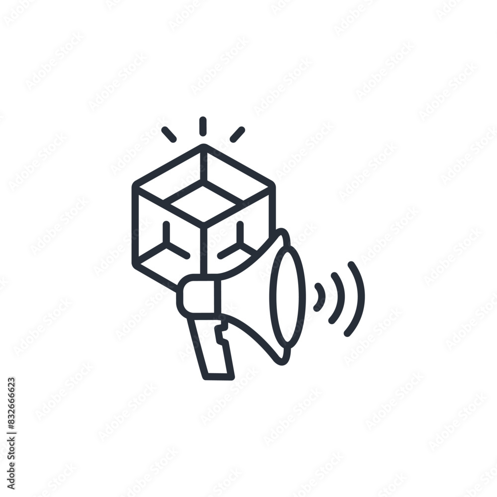 Advertising icon. vector.Editable stroke.linear style sign for use web design,logo.Symbol illustration. Advertising icon. vector.Editable stroke.linear style sign for use web design,logo.Symbol illustration.
