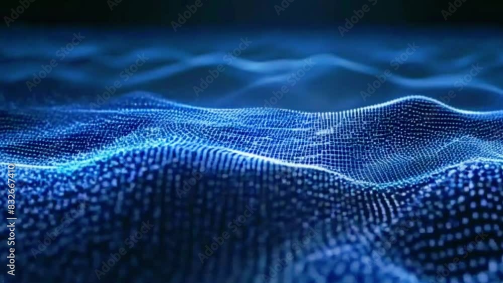 Synchronized waves of particles moving in a rhythmic pattern, depicting synchronized data processing, 4K black background High-Quality Animation Video Synchronized waves of particles moving in a rhythmic pattern, depicting synchronized data processing, 4K black background High-Quality Animation Video