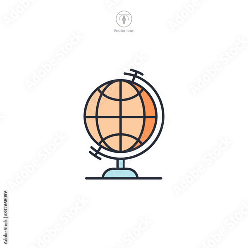 Globe Icon theme symbol vector illustration isolated on white background