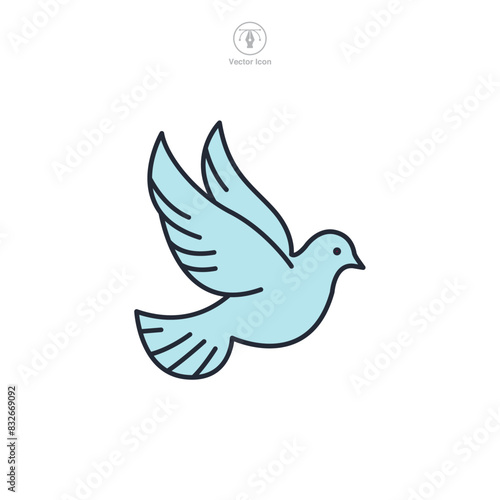Dove Icon theme symbol vector illustration isolated on white background