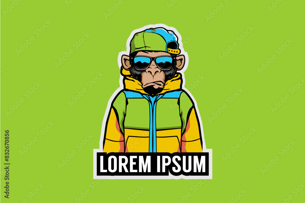Monkey Cartoon character vector image Monkey Cartoon character vector image
