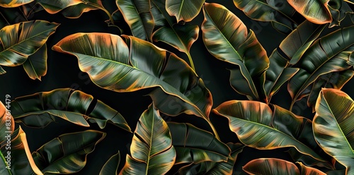 Wallpaper Mural abstract green leaf texture, nature background, tropical leaf. AI generated illustration Torontodigital.ca