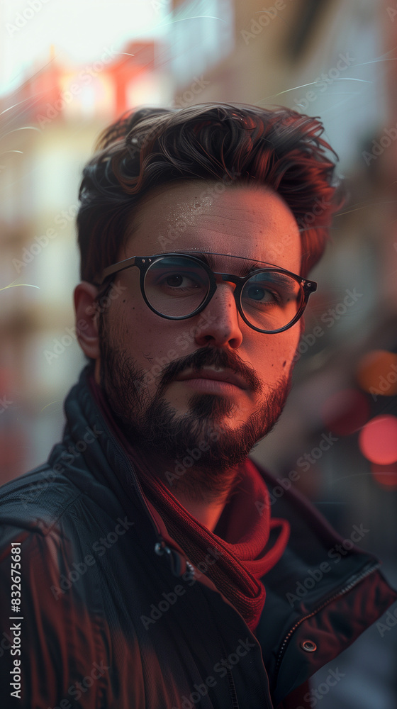 man wearing glasses man wearing glasses