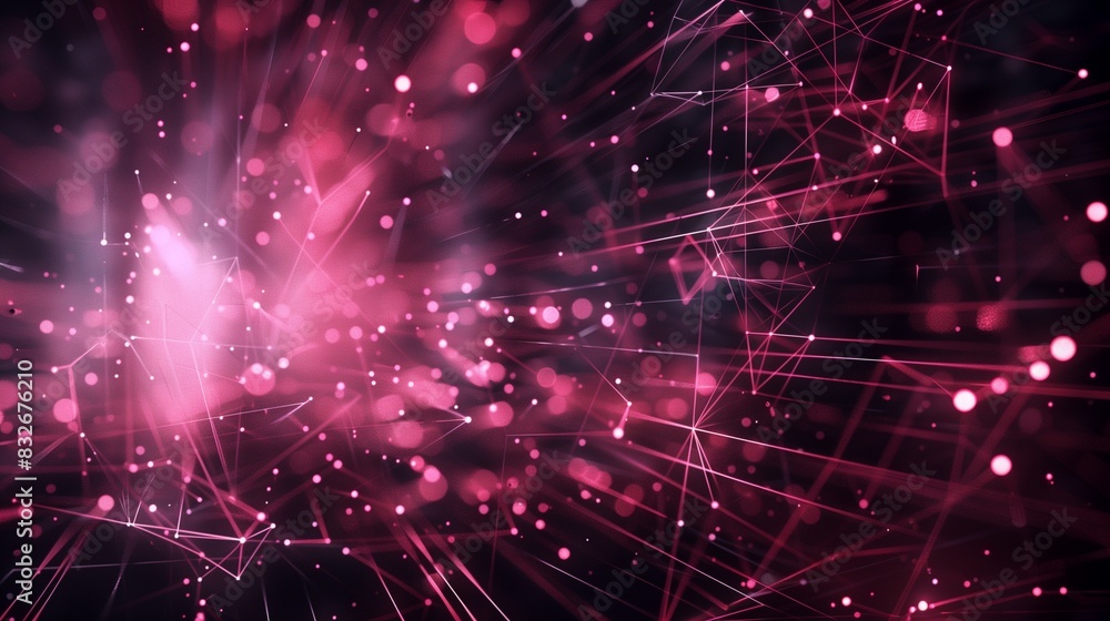 Obraz premium Digital background, structured mesh of cyber lines and dots creating a cutting-edge visual