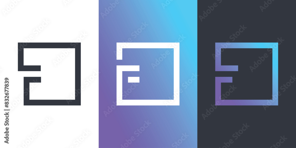 Set of letter F logo design with squere style. Premium Vector Set of letter F logo design with squere style. Premium Vector
