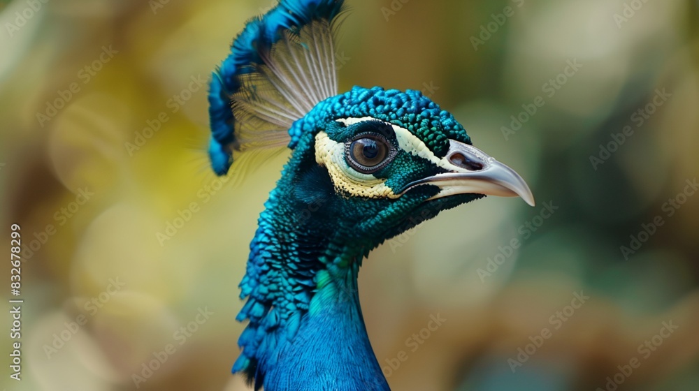 a blue bird with a yellow and white headband a blue bird with a yellow and white headband