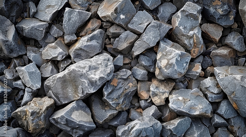 Black rocks for construction material background Black rocks for construction material background