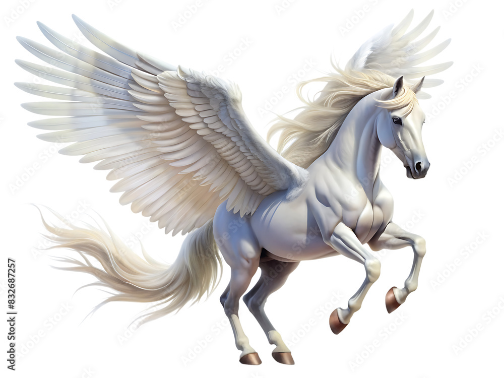 cavalo com asas white background PNG . AI GENERATED cavalo com asas white background PNG . AI GENERATED