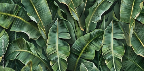 Green jungle leaves seamless pattern floral repeating leaf background. Amazing photo collage artistic design. AI generated illustration © Gulafshan