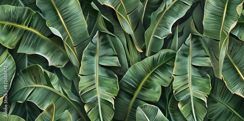 Green jungle leaves seamless pattern floral repeating leaf background. Amazing photo collage artistic design. AI generated illustration