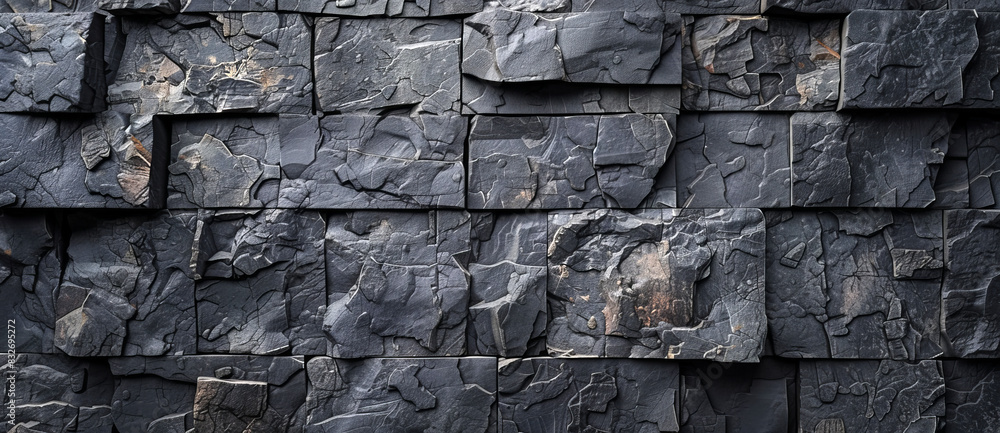 Black stone wall background, texture Black stone wall background, texture