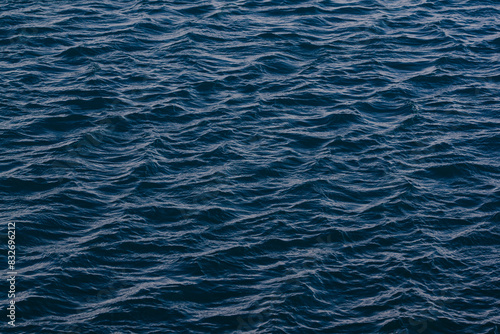 Close-up view of ocean waves with rich texture
