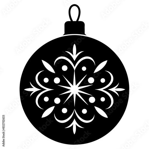 Christmas ornament design silhouette vector