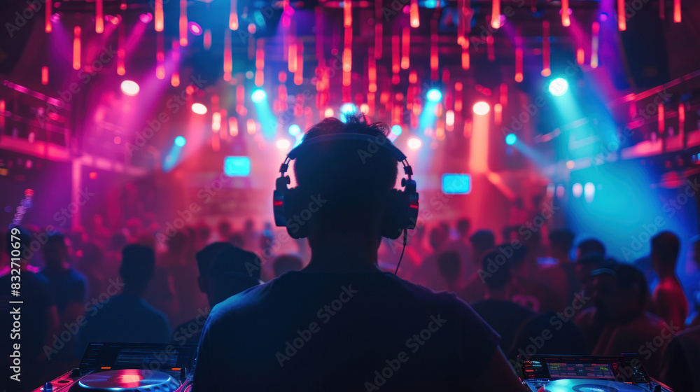 Electro DJ in Underground Neon., Celebrate the diversity of Music : La Fête de la Musique. Electro DJ in Underground Neon., Celebrate the diversity of Music : La Fête de la Musique.