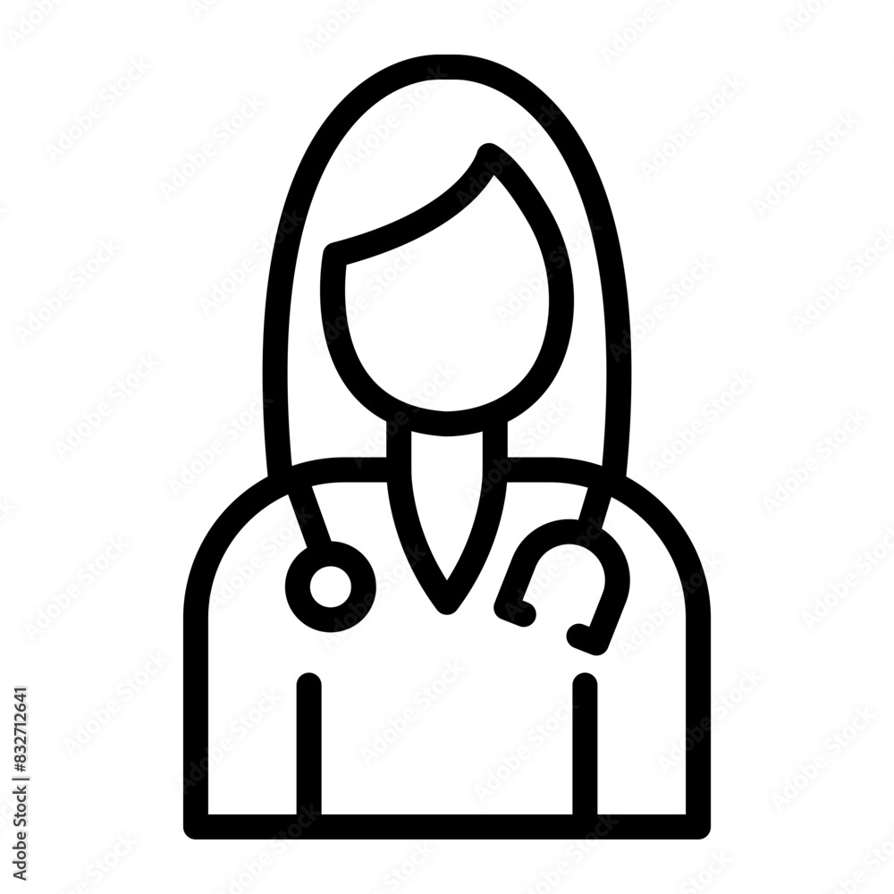 Female Doctor Vector Filled Icon Design Female Doctor Vector Filled Icon Design