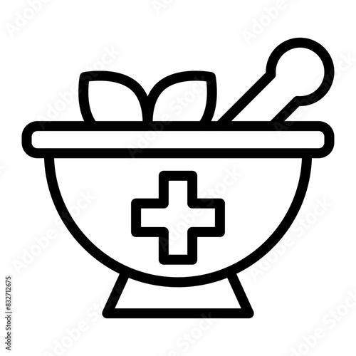 Herbal Treatment Vector Filled Icon Design