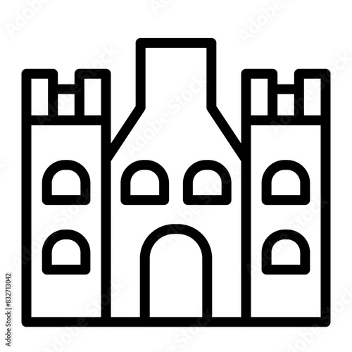 Castle Vector Flat Icon Design