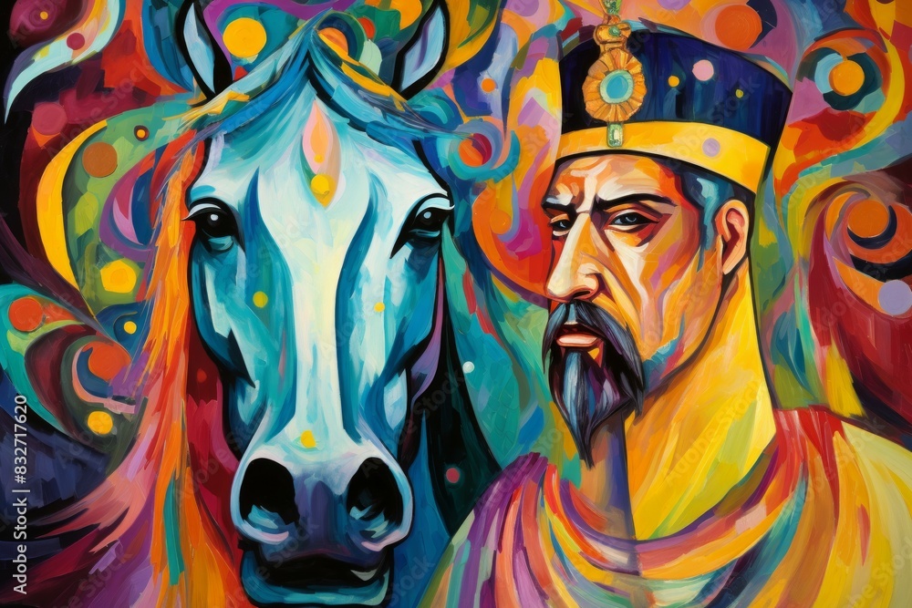 A noble and just ruler, guiding their kingdom with wisdom and fairness. - Generative AI A noble and just ruler, guiding their kingdom with wisdom and fairness. - Generative AI