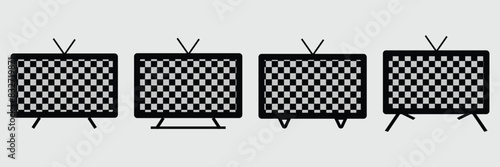 Tv icon vector. television sign and symbol. TV vector icons set. Television icon. Eps10. Tv icon.