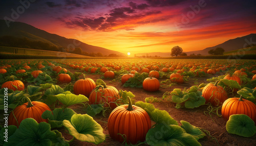 かぼちゃ畑、Pumpkin patch photo
