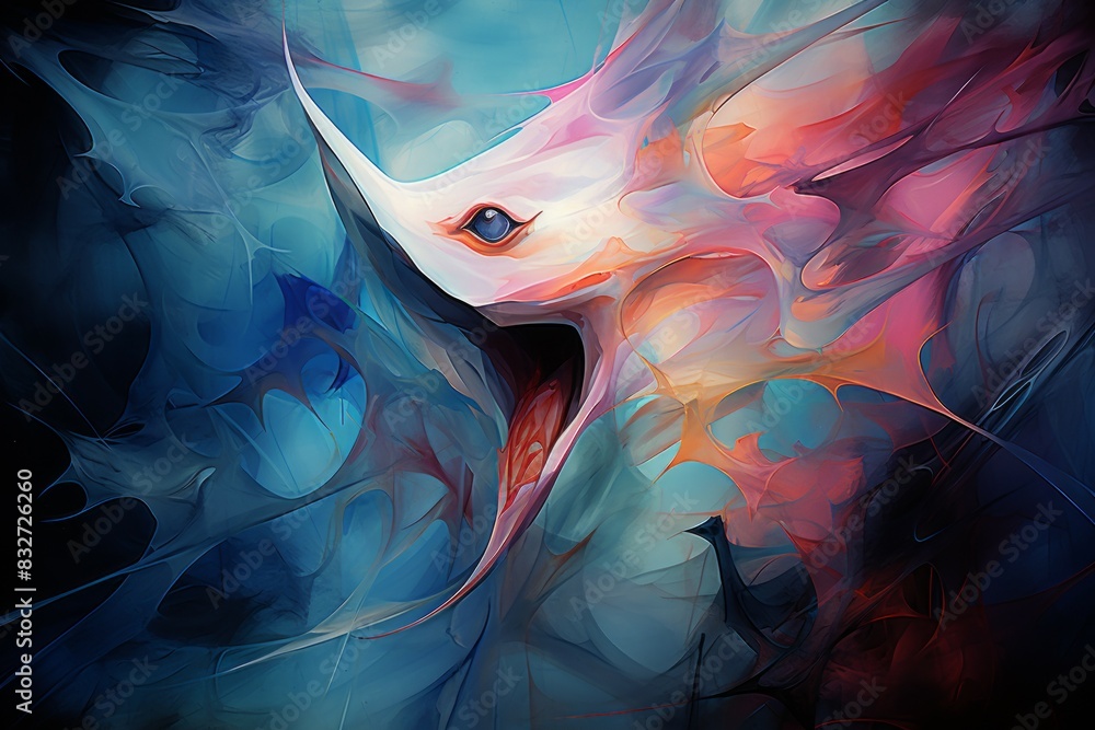 Naklejka premium A mysterious and elusive shape-shifter, able to assume the form of any creature they encounter. - Generative AI