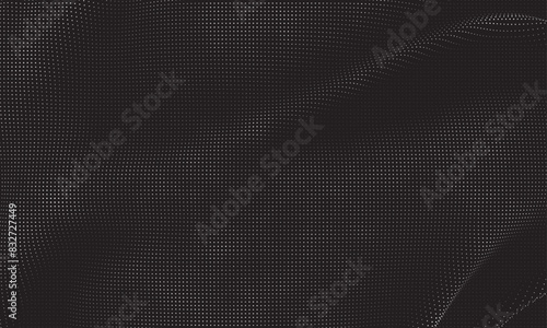 3d shape dots blended mesh, future technology relaxing, wave of flowing particles, abstract vector background, smooth curvy shape, dots fluid array