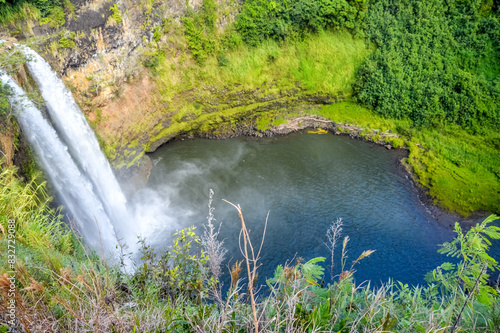 Wailua, Wasserfall, Insel, Kauai, Hawaii  photo