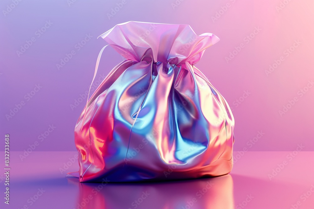 Close-up bag pink purple background Close-up bag pink purple background