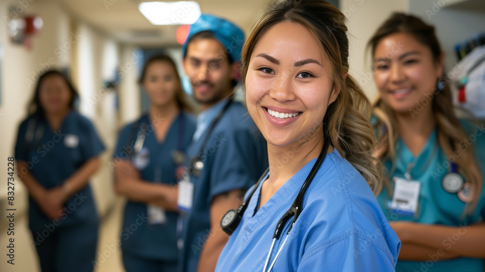 Portraits of medical workers in the workplace. Portraits of medical workers in the workplace.