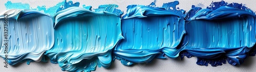 Dynamic abstract background of blue oil paint strokes, can be utilized for printed materials such as brochures, flyers, and business cards. photo