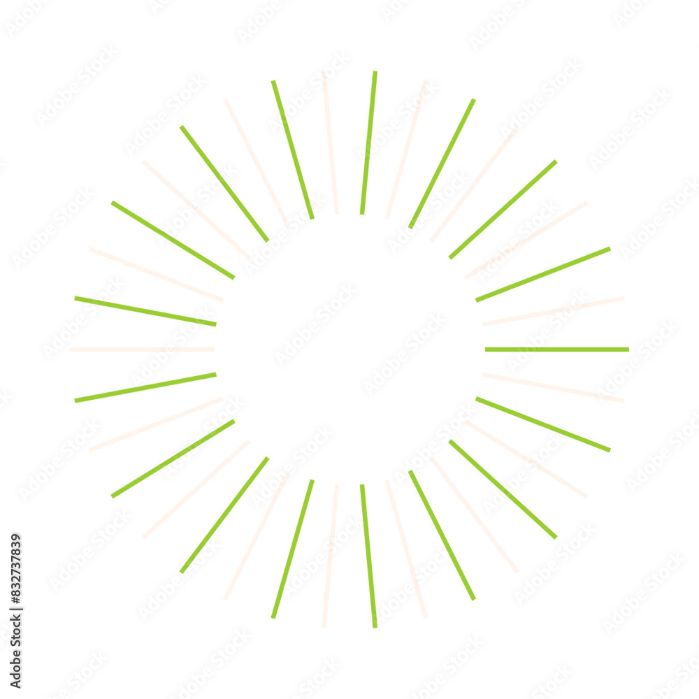 Obraz premium An abstract isolated retro boho sunburst shape design element.