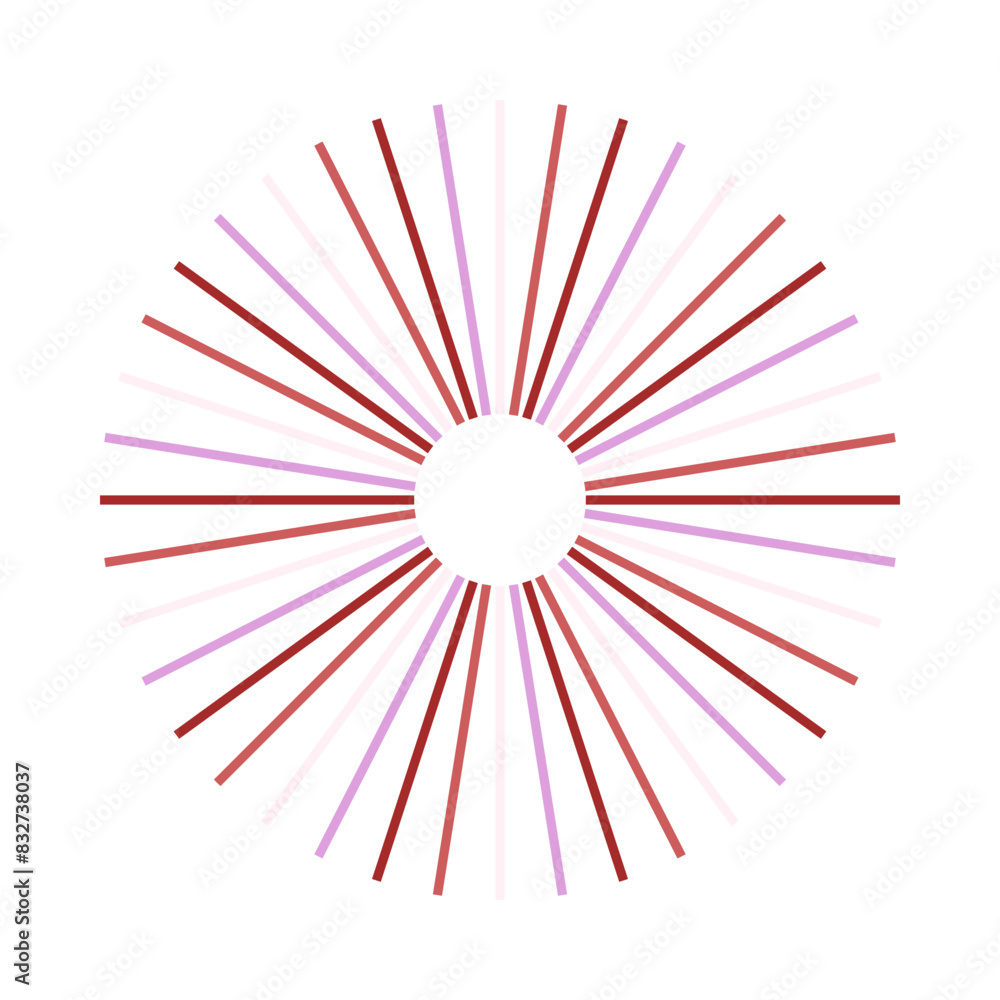 An abstract isolated retro boho sunburst shape design element. An abstract isolated retro boho sunburst shape design element.