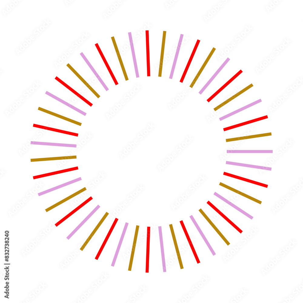 An abstract isolated retro boho sunburst shape design element. An abstract isolated retro boho sunburst shape design element.