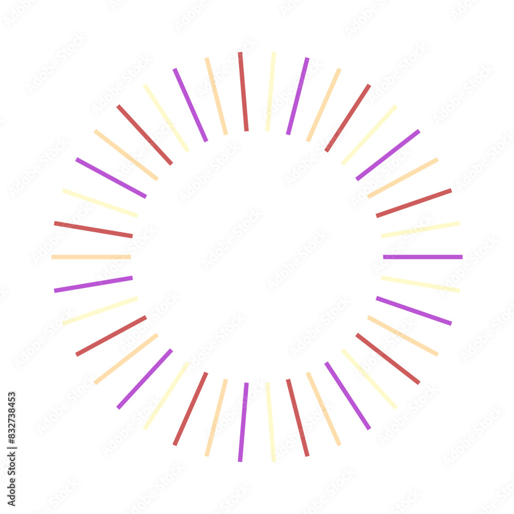 An abstract isolated retro boho sunburst shape design element. An abstract isolated retro boho sunburst shape design element.