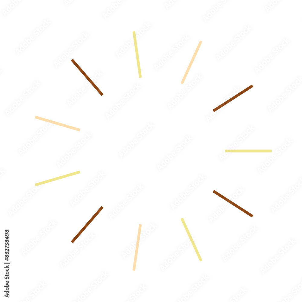 An abstract isolated retro boho sunburst shape design element. An abstract isolated retro boho sunburst shape design element.